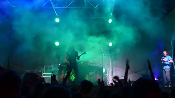 Concert Festival Talents Everyone Can Performance Rock Group Scene Berdyansk — Stock Video
