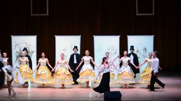 Berdyansk Ukrajina Října Choreografie Podání Záporožského Městského Tanečního Divadla Www — Stock video