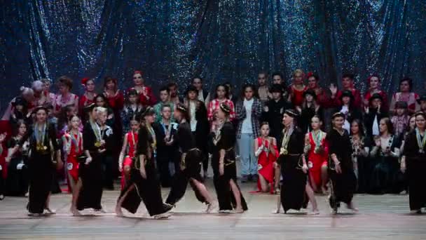 Berdyansk Ucrânia Julho 2017 Reportar Concerto Centro Dança Esportiva Victory — Vídeo de Stock
