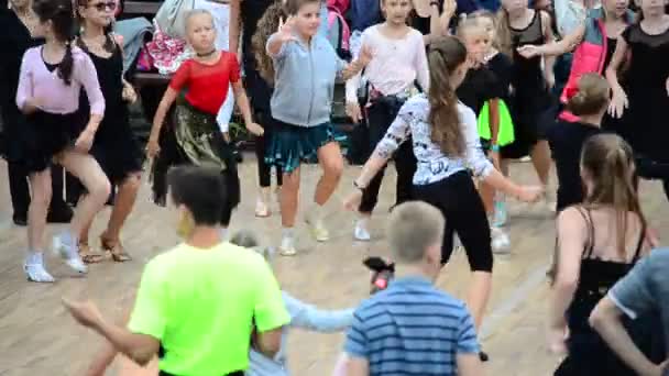 Public Performances Ballroom Dances International Dance Training Camp Ukraine Yaremche — Stock Video