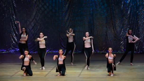 Бердянск Украина Июля 2017 Года Отчет Концерте Центра Спортивного Танца — стоковое видео