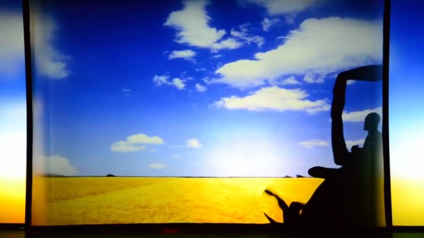 Бердянск Україн Жовтня Відео Показує Трактор Пшеничному Полі Хліб Виступ — стокове відео