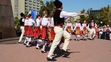 BERDYANSK, UKRAINE - 17 Eylül 2017: Berdyansk şehrine 190 yıllık resmi tatil.