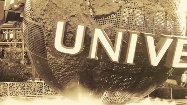 Esfera Giratoria Orlando Estados Unidos Universal Studios Globo Universal Studios — Vídeos de Stock
