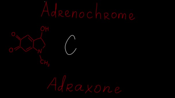 化学和分子式Adrenochrome — 图库视频影像