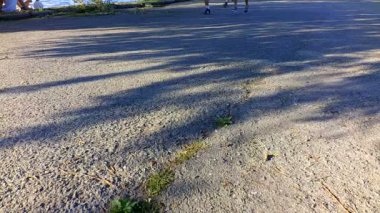 IVANO-FRANKIVSK, UKRAINE - 23 Temmuz: 300 metre mesafede renk akıyor. Katılımcılar 23 Temmuz 2016 'da İvano-Frankivsk' te çok renkli boyalarla boyandılar..