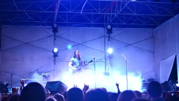 Concert Festival Talents Everyone Can Performance Rock Group Scene Berdyansk — Stock Video