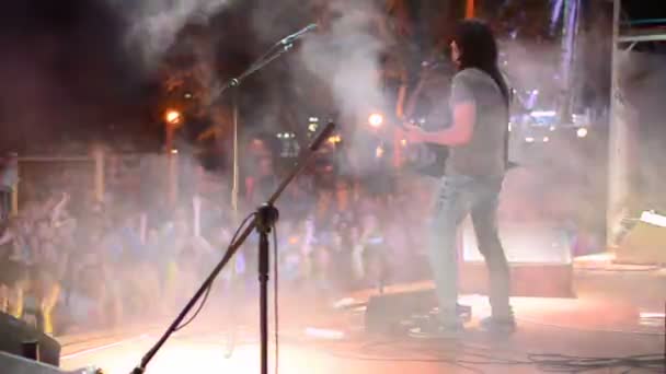 Concerto Festival Talenti Tutti Possono Esecuzione Roccia Gruppo Una Scena — Video Stock