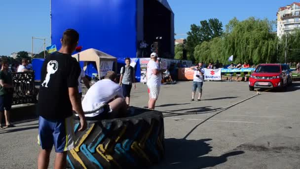 Ivano Frankivsk Ukraine Juni Openbare Verklaringen Van Atleten Gewijd Aan — Stockvideo