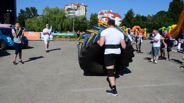 Ivano Frankivsk Ucrania Junio Las Declaraciones Públicas Los Atletas Dedicados — Vídeo de stock