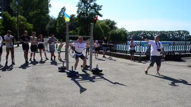 Ivano Frankivsk Ukraine Juni Openbare Verklaringen Van Atleten Gewijd Aan — Stockvideo