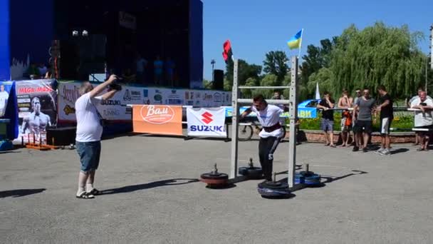 Ivano Frankivsk Ukraine Juni Openbare Verklaringen Van Atleten Gewijd Aan — Stockvideo