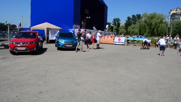 Ivano Frankivsk Ukraine Juni Openbare Verklaringen Van Atleten Gewijd Aan — Stockvideo