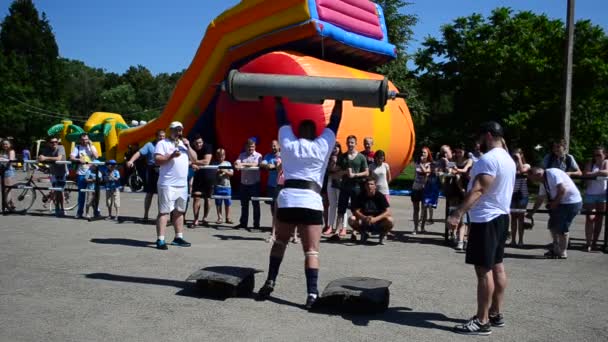 Ivano Frankivsk Ukraine Juni Openbare Verklaringen Van Atleten Gewijd Aan — Stockvideo