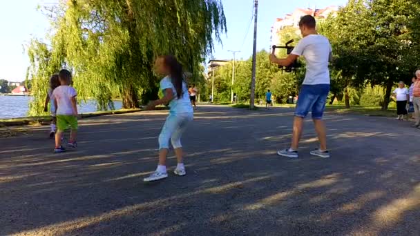 Ivano Frankivsk Ukraine July Color Running Distance 300 Meters Participants — Stock Video