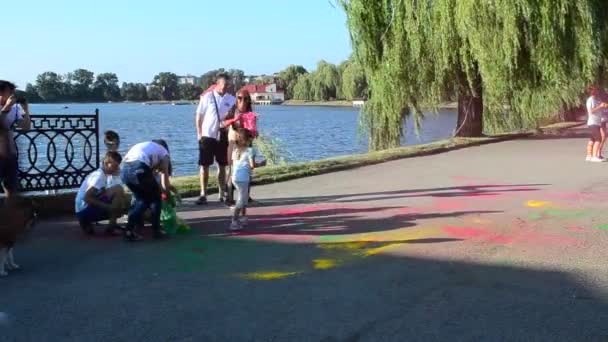 Ivano Frankivsk Ucrania Julio Color Corriendo Una Distancia 300 Metros — Vídeo de stock