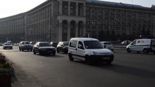 Movimento Carros Kiev — Vídeo de Stock