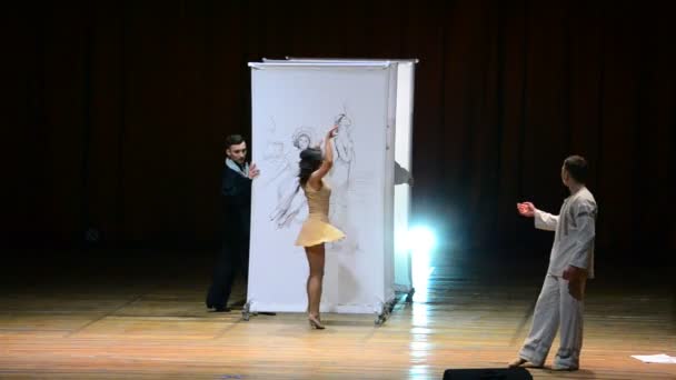 Berdyansk Ukraine October Choreography Виконанні Запоріжжя Муніципального Театру Танцю Www — стокове відео