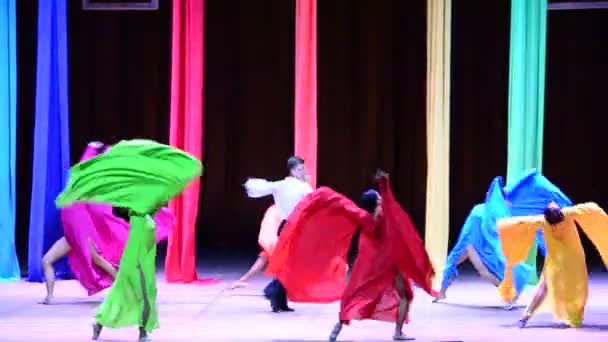 Berdyansk Ukraine Oktober Choreografie Uitgevoerd Door Zaporizhia Municipal Theater Dance — Stockvideo