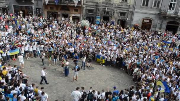 Les Fans Football Chantent Des Chansons Russes Contre Poutine Dans — Video