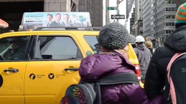 Mensen Auto New York Verenigde Staten — Stockvideo