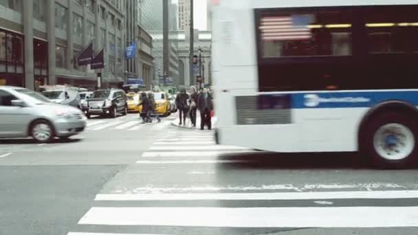 Coches Alquiler Nueva York — Vídeo de stock