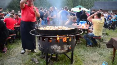 YAREMCHE, UKRAINE - 5 Temmuz 2015 'te 9. Uluslararası Motorcular 