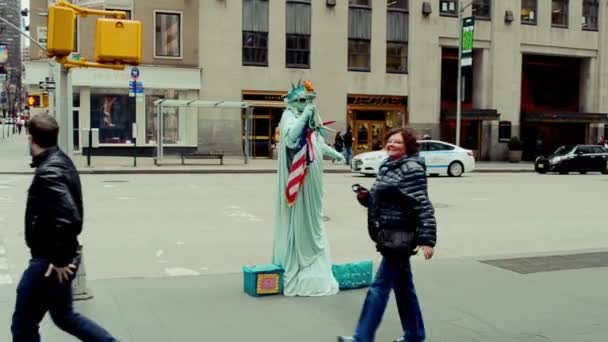 Natáčení New Yorku Usa — Stock video