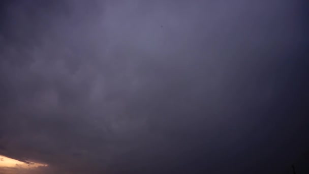 Burza Pioruny Pośród Chmur — Wideo stockowe