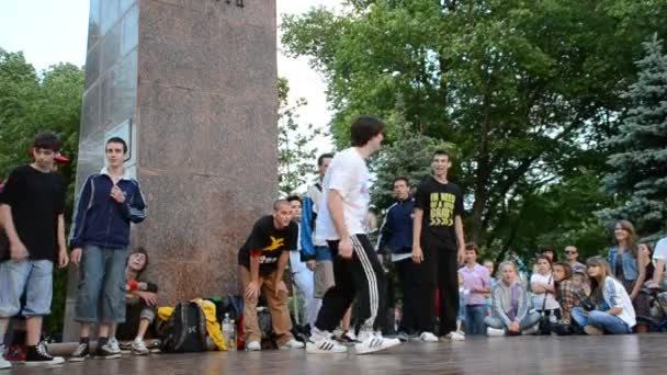 Публичное Заявление Городской Зоне Юных Танцоров — стоковое видео