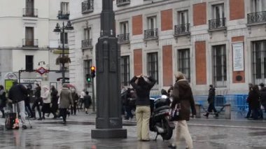 Puerta del Sol Meydanı, Madrid, İspanya.