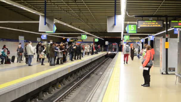 Metropolitana Madrid Riprese Spagna — Video Stock