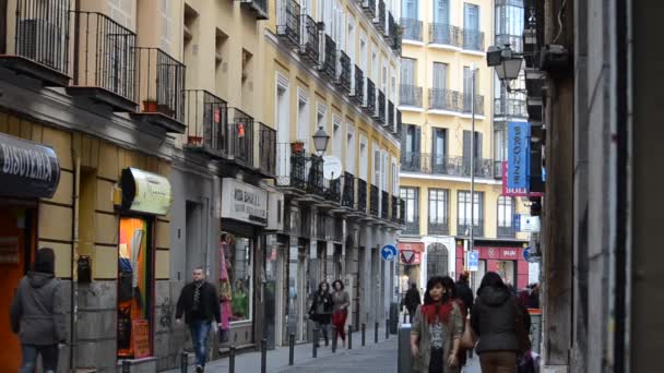 Streets Madrid Shooting Spain — Stock Video