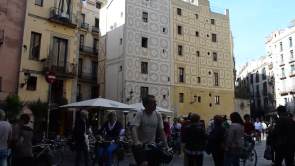 Las Calles Barcelona España — Vídeo de stock