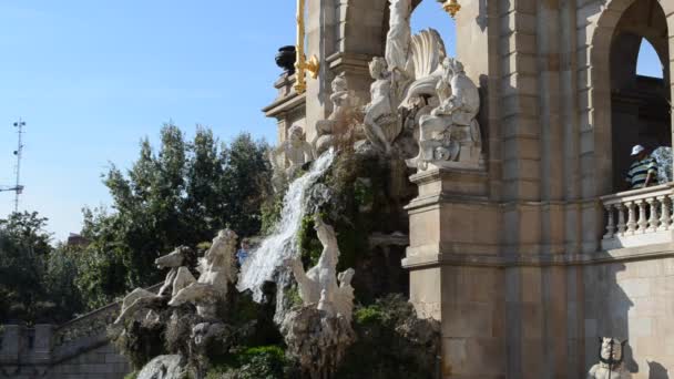 Barcelona Ciudadela Parkı Barselona Spanya — Stok video