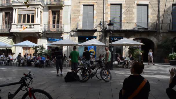 Acrobatic Street Performance Capoeria Barcelona Spain — Stock Video