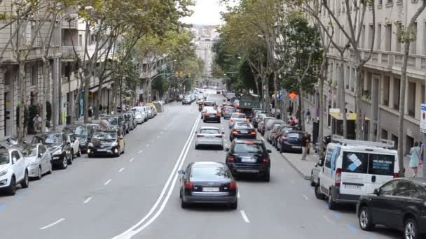 Gatorna Barcelona Spanien — Stockvideo