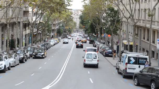 在巴塞罗那的街道上西班牙 — 图库视频影像