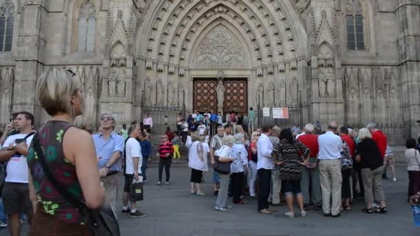 Catedral Barcelona Barcelona Espanha — Vídeo de Stock