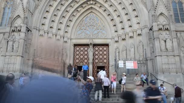 Santa Maria Del Timelapse Barcelona Spanien — Stockvideo