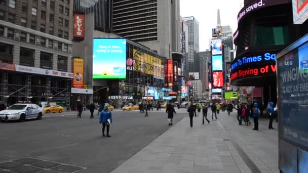 Bewoners Toeristen Buurt Schieten New York Verenigde Staten — Stockvideo