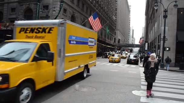 Vie Fait Rage Passage Piétonnier Tournage New York États Unis — Video