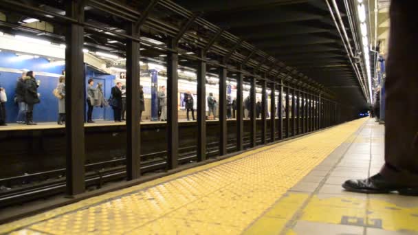 New York Metrosu Dünyanın Büyük Metro Sistemi Stasyon Sayısına Göre — Stok video