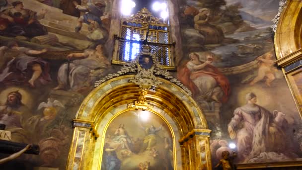 Madrid Španělsko Března 2018 Kostel Antonína Kostel Byl Založen Filipem — Stock video