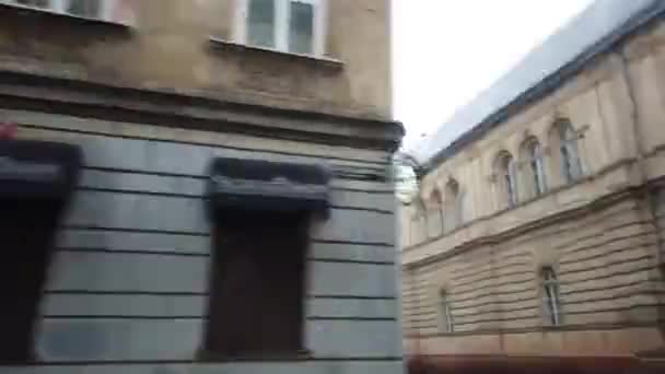 Lviv Ucrânia Junho 2020 Rua Cidade Durante Chuva — Vídeo de Stock