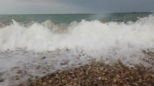 Vague Mer Sur Bord Mer — Video