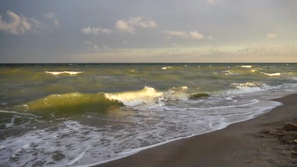 Fala Morska Plaży Latem Zwolniony Ruch — Wideo stockowe