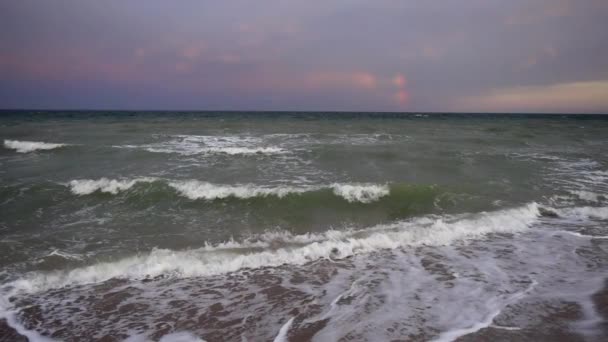 Tengeri Hullám Strandon Nyáron Lassú Mozgás — Stock videók