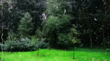 Yağmurda park et. Pencereden bak. Cama yağmur damlaları damlıyor.