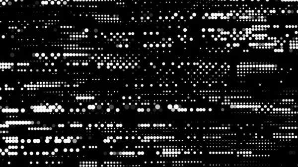 Abstract geometric dots background. Abstract gradient halftone. Computer glitch. Creative graphic design. 3D rendering.